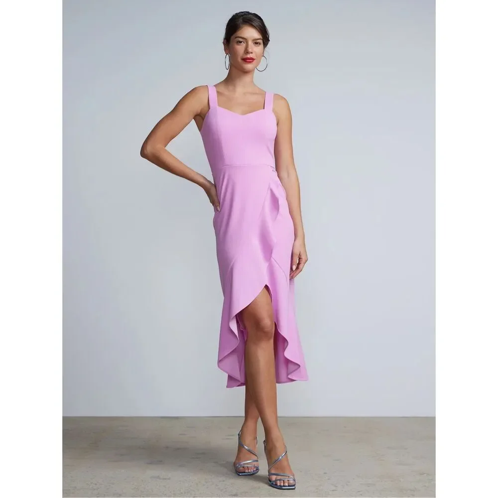 new york and company pink dress NEW YORK & COMPANY Eva Mendez Pink Sequins Sweater Midi Dress Womens Sz S EUC